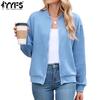 Damen Mode Lässig Einfarbiger Druck Herbst Winter Langarm Rundhals Jacken & Mäntel