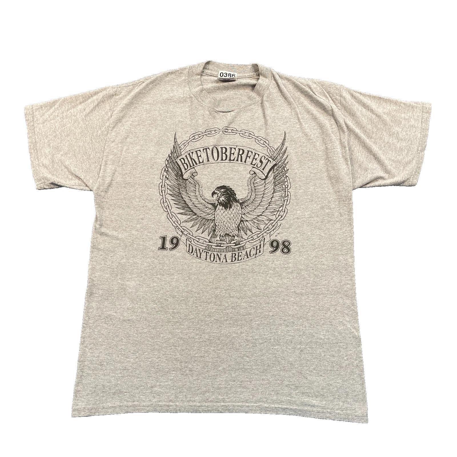 

Винтажная футболка Biketoberfest Iron-Coast Daytona Beach 1998 года, размер L, 21x28, серая L