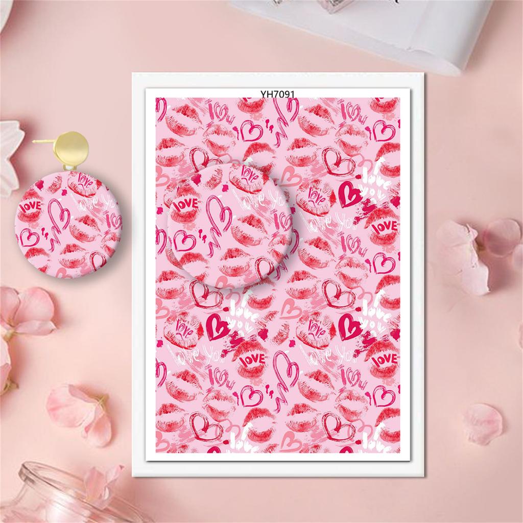 4Pcs Clay Transfer Paper Pottery Underglaze Heart Paper Water Soluble Transfer Sheets for Clay Earring Jewelry Making