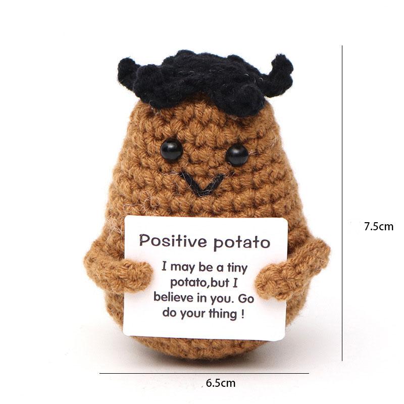 Cute Creative Mini Hand-knitted Plush Small Doll Jewelry Knitting Wool Doll Birthday Gift Office Interior Decorations