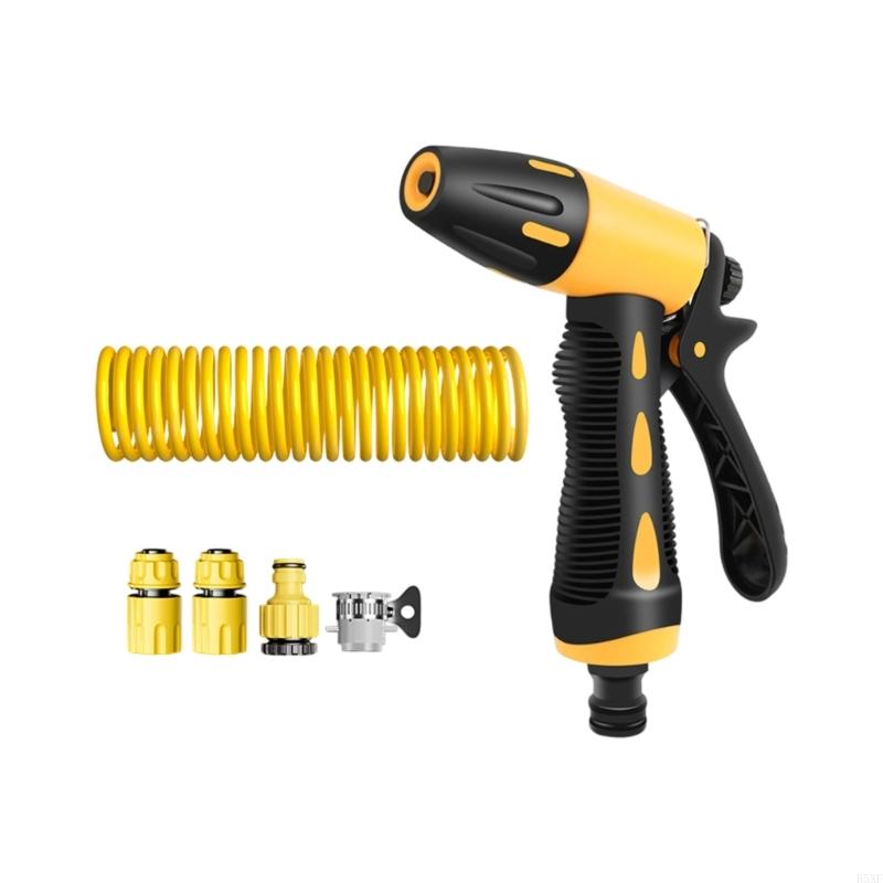 2025 New Wall Mounted Expandable Garden Hose Strong Car Wash Sprays Tool Nozzle Auto Retractable Spring Pipe for Car Cleaning