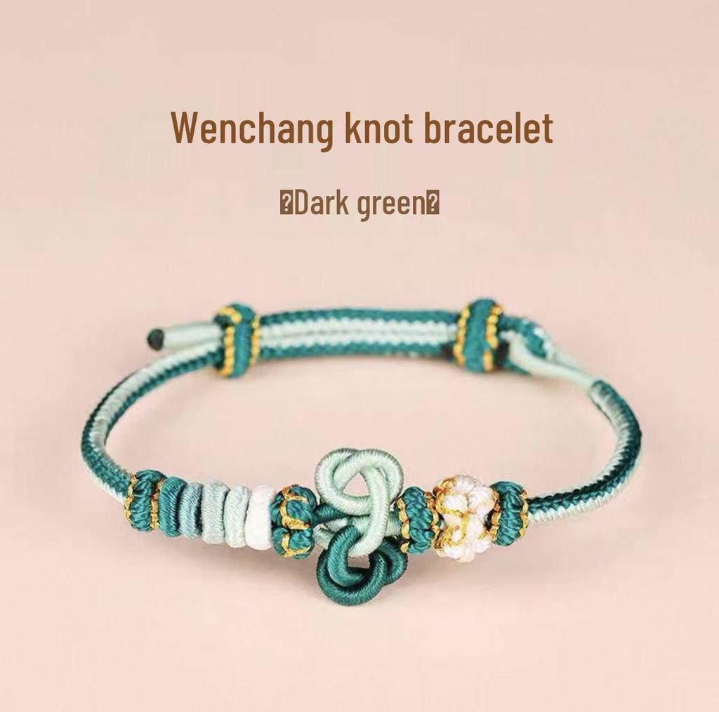 Pfirsichblüten Wenchang Knoten Handgefertigtes Armband - Drachenbootfest Geschenk