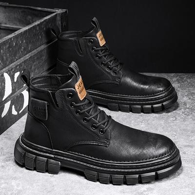 Men'S High-Quality High Top Casual Boots Spring And Autumn New Soft-Sole Non-Slip Comfort Outdoor Fashion Youth Joker Work Boots