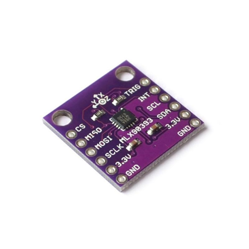 MLX90393 Low Power 3 Axises Hall Sensorings Module Featuring I2C SPI Communication and ±0.5° Accuracy for Embeddeds Systems