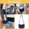 Bolso de Hombro Mini de Mezclilla Casual con Bolsillo Interior con Cremallera para Uso Diario