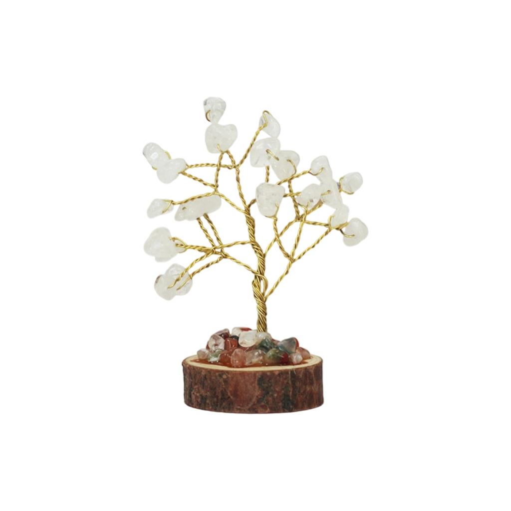 Crystal Tree Of Life Set With Wooden Base, A Tree For And Home Decoration