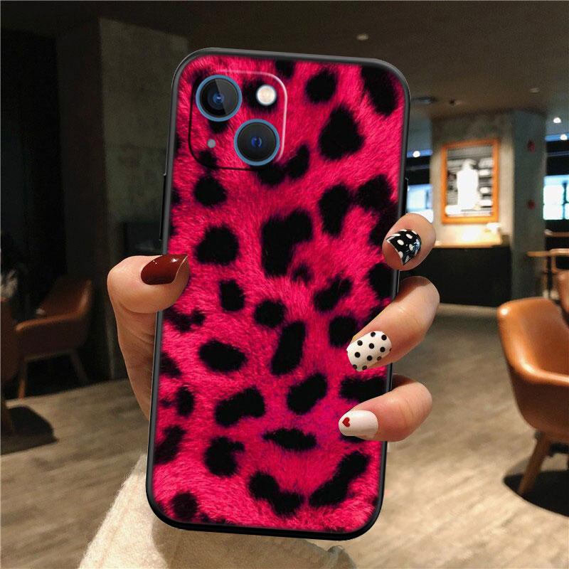 

IK43 Leopard Printing Pink New High-End Shell Phone Case for OPPO A3 Pro A72 A74 A76 A77 A77S A78 A79 A94 A95 A18 A40M A58 OPPO A95 4G