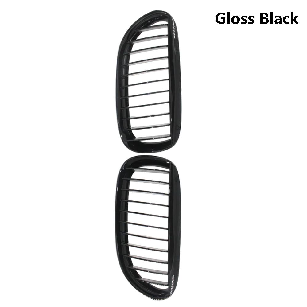 2 adet Ön Tampon Böbrek Izgara Izgara Parlak Siyah Yarış Izgaraları BMW E63 E64 650i M6 2004 2005-2010 için 51137008915 51137008916