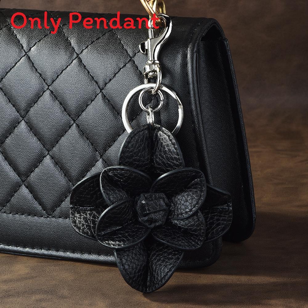 Mode-Autoschlüsselanhänger mit Kunstleder und Blumenmuster für Tasche und Schlüssel