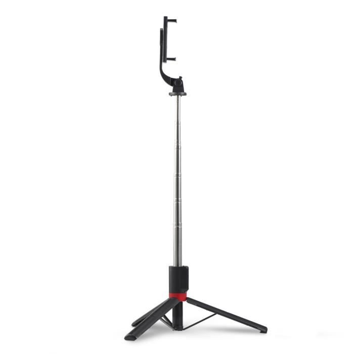 Perche à selfies - FANCY STAND - 110 cm - Déclencheur Bluetooth - Accessoires trépied - Noir