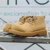 Fashion High Quality Brown Suede Leather Shoes Men Casual Oxford Shoes Outdoor Antiskid Lace Up Jogging Shoe Genuine Leather Office Shoe