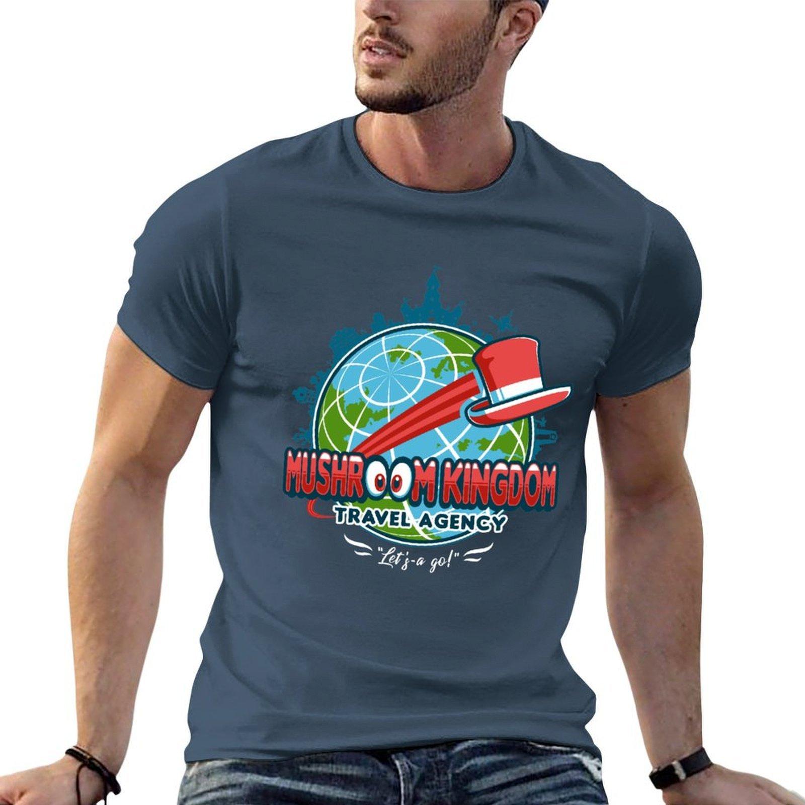 Mushroom Kingdom Travel Agency Tshirt Cotton Tshirt 100 T Shirt Custom Print Cotton T Shirt Pack Tshirt S