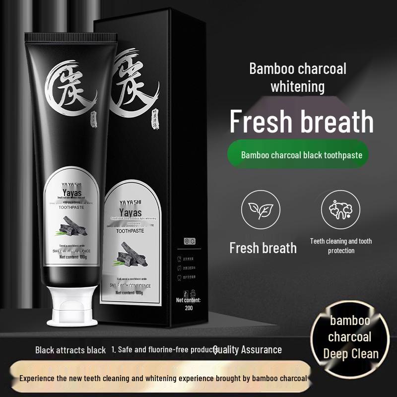 Bamboo Charcoal Activated Black Toothpaste: Fresh Breath & Oral Health Protector (Single Pack)