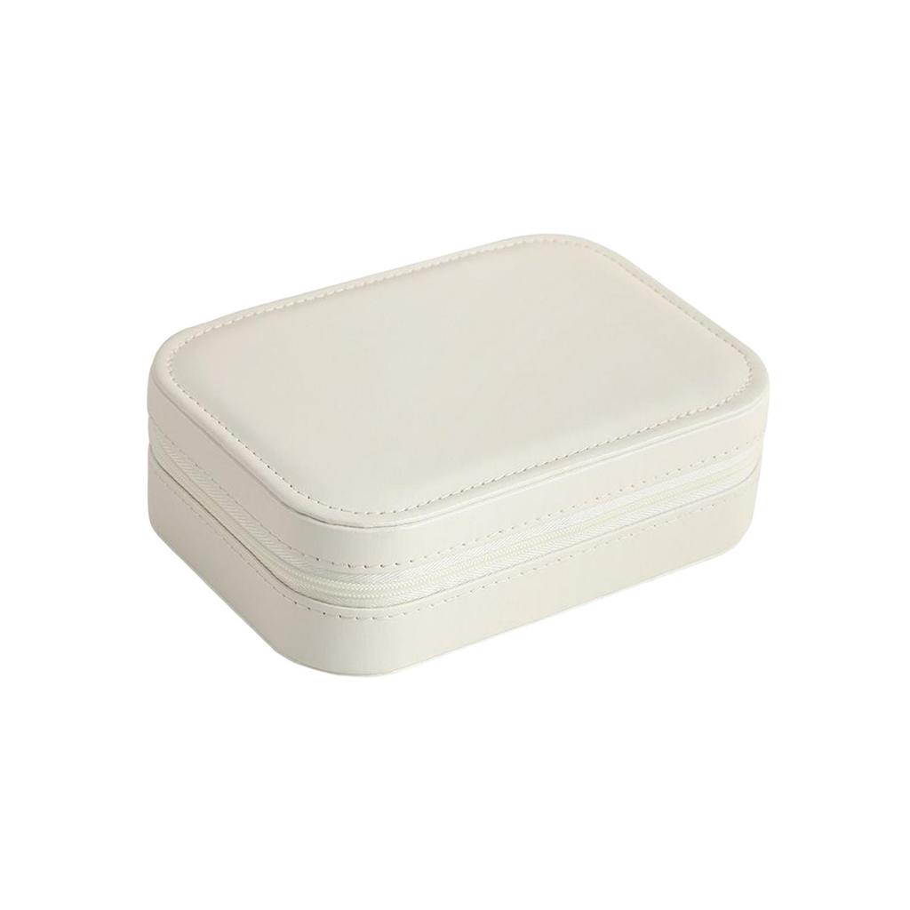 Compact Jewelry Storage Box with Multiple Compartments for Rings, Earrings, and Necklaces - Stylish
