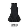 Fashion Style 2024 Fall and Winter New Women's Clothing Easiest for Match Wide Swing Round Neck Sleeveless Short Version Dress 3152218