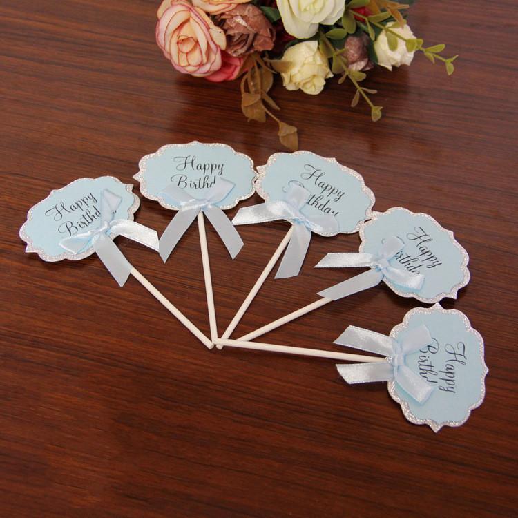 1-7pcs New Forest Animal Cake Card Inserts Christmas Santa Birthday Cake Banners Cake Decorating Inserts Cupcake Inserts