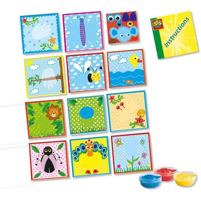 Ma premiere oeuvre d'art - SES CREATIVE - My first - Hobby 1 - 4 - 3 peintures & 11 cartes imprimées - Age : 1+