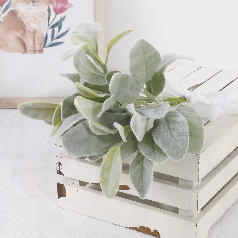 5/10 Stück Künstliche Schneeflocke Samt Grüne Blätter Für Weihnachtsbaum Kränze Tisch Hochzeitsdeko Winterfeiertage Heim Zimmer Deko