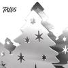 Kitchen Counter Napkin Rack Christmas Tree Holder, Stainless Steel Vertical Paper Towel Stand, Dinner Table Settings Decorative Dispenser for Holiday