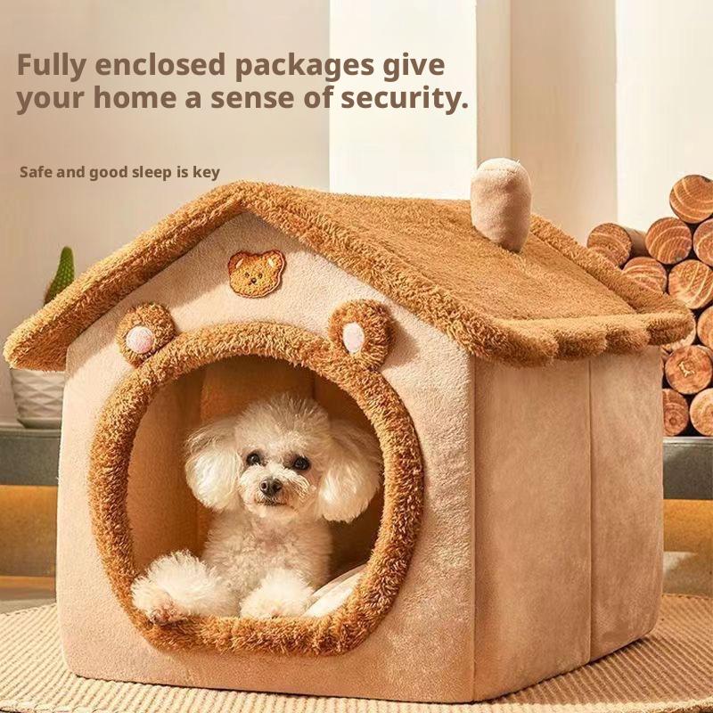 Cat litter universal in all seasons, other wild house litter, closed removable and washable kennel, winter warm pet supplies kennel
