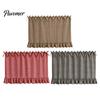 Oven Side Window Drapes Buffalo Plaid Curtain Skirt, Door with Ribbon Bows, Rustic Small Space Decor Half for Farmhouse Kitchen Sink, Cabinet,