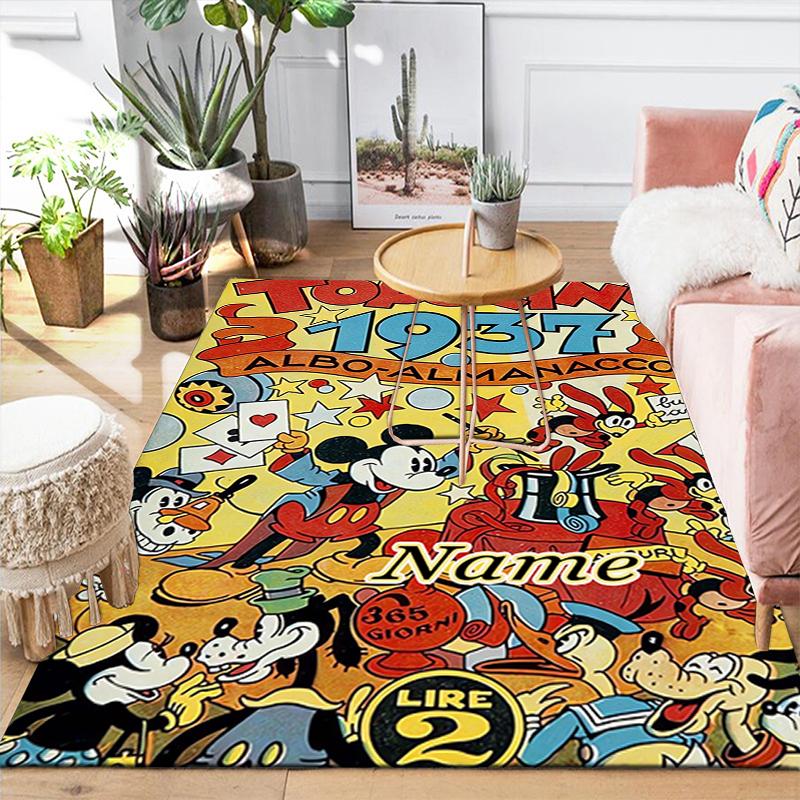 Custom 1Pc Mickey Mouse Rug Office Carpet Indoor Outdoor Entrance Doormat Nonslip Soft And Comfortable Living Room D916133