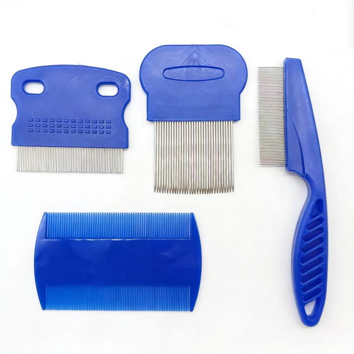 Factory Direct Sale Stainless Steel Pet Hair Comb Brush for Caring for Dogs синий