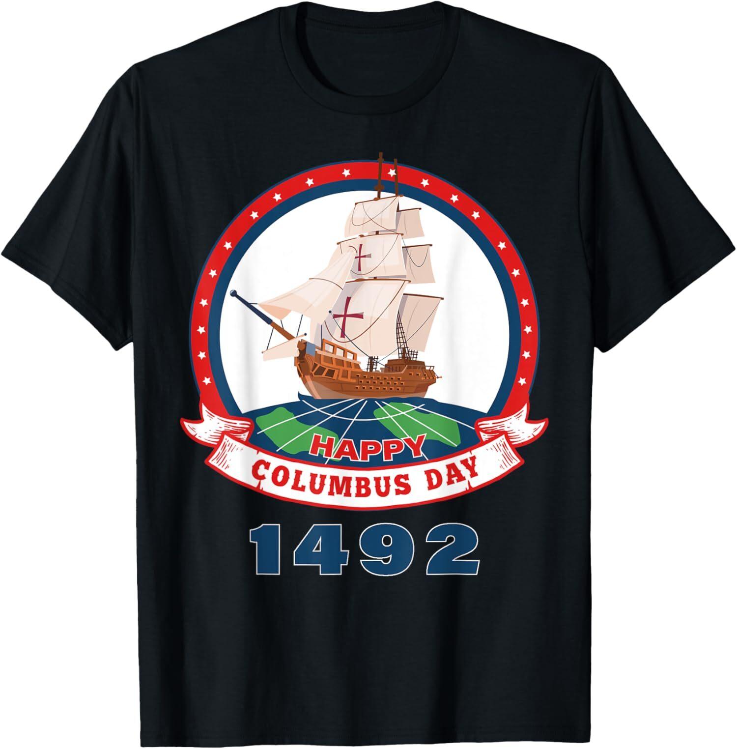 NEW LIMITED Indigenous Peoples Day 1492 or celebrate Happy Columbus day T-Shirt S