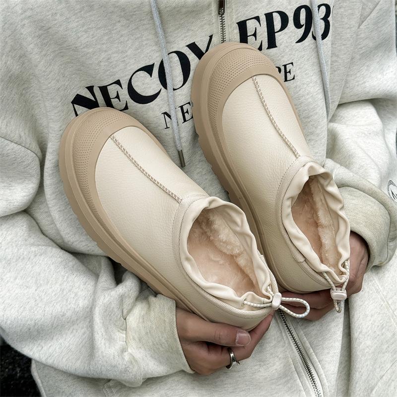 Bottes de neige étoile velours chaussures thermiques coton plateforme chaussures paresseuses bottines courtes couple chaussures pain