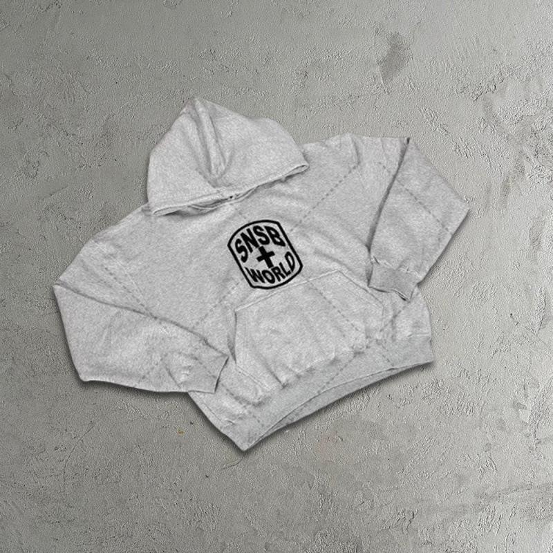 Trendy Streetwear Patterned Hooded Sweatshirt