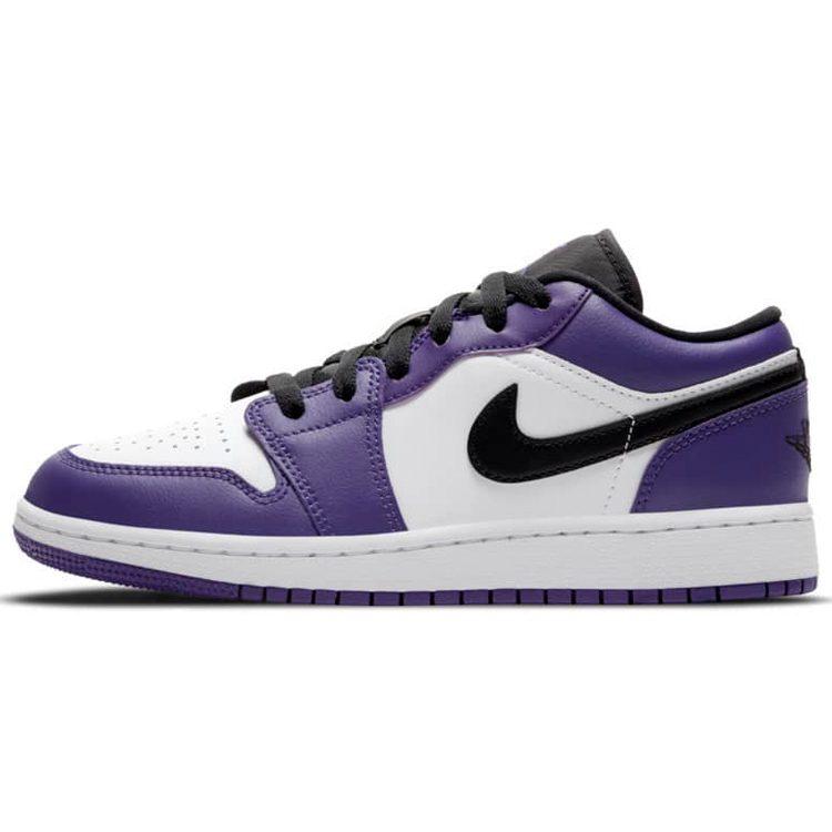 Jordan 1 Lage Rechtbank Paars Wit GS 553560-500