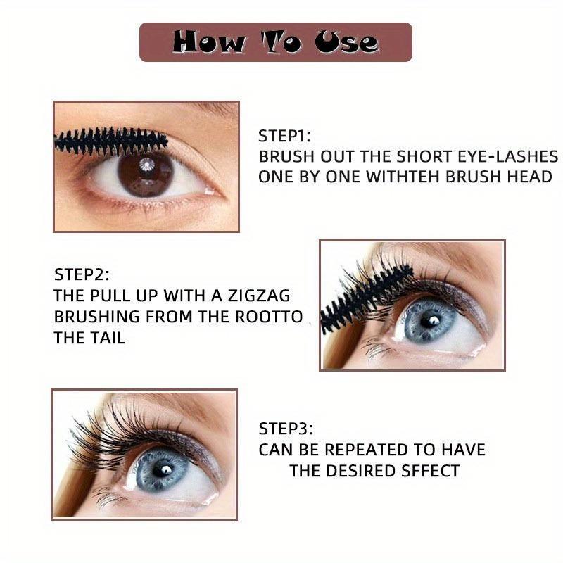 Mascara für Wimpernverlängerung, Schwarze Verdickende und Curlende Mascara, Verwischfest, Perfektes Geschenk für Frauen