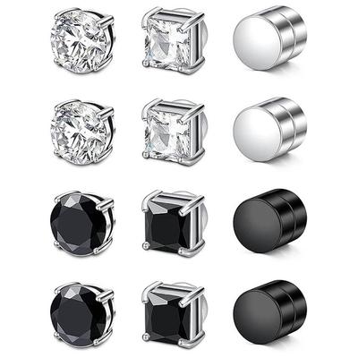 Orecchini Magnetici Senza Foratura Stile Coreano - Semplici Borchie Rotonde alla Moda