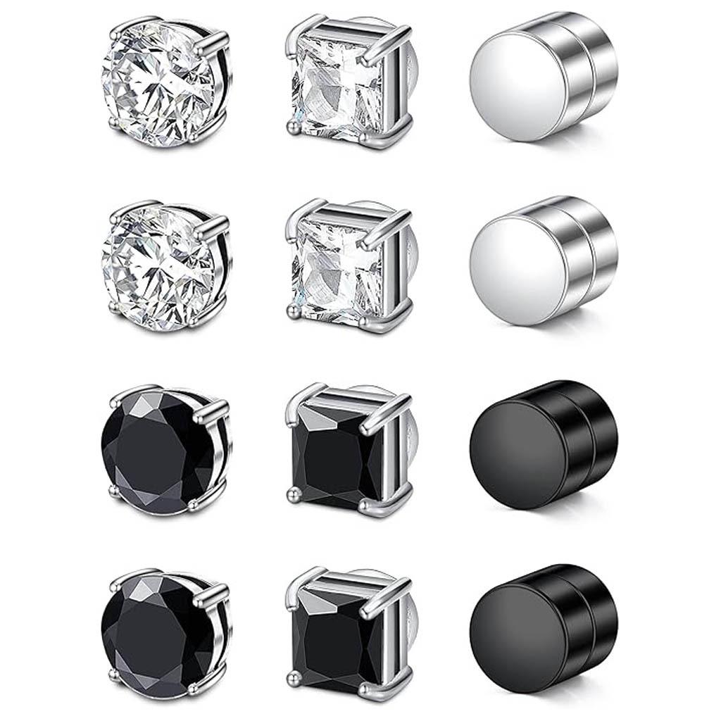 

Магнитные серьги в корейском стиле без прокола - Простые круглые модные серьги-пусеты