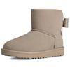 UGG Ultra Mini Bailey Leather Bow Comfortable Fashion Snow Boots Women boots Pebble-Grey 1174494-CBBLG