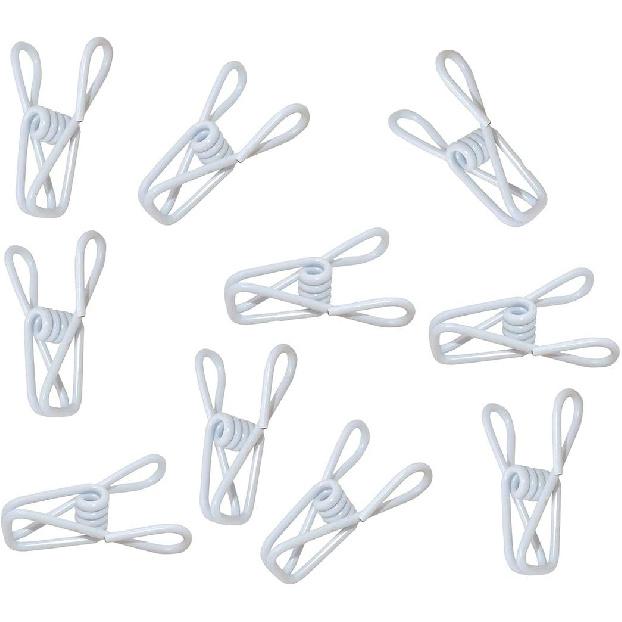 20 Pcs 2 Inch Black and White Chip Clips, PVC Coating High Elasticity Strength Steel Clothes P, Food Clips and Bag Clips