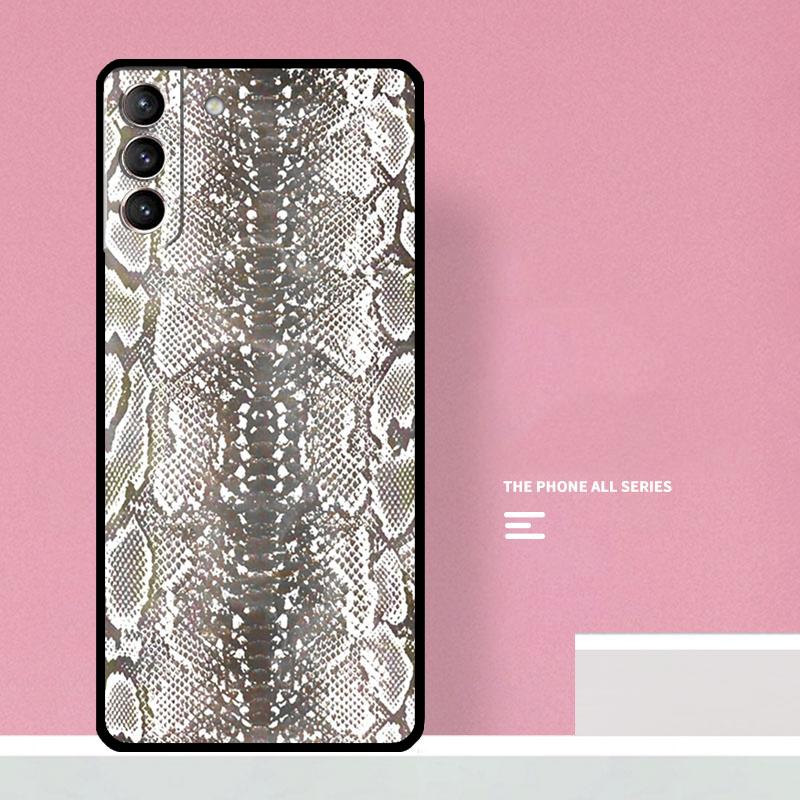 Snake Skin Print Phone Case For Samsung Galaxy S26 S23 Ultra S20 S21 S22 S24 S25 Plus S10 S25 FE Cover Coque