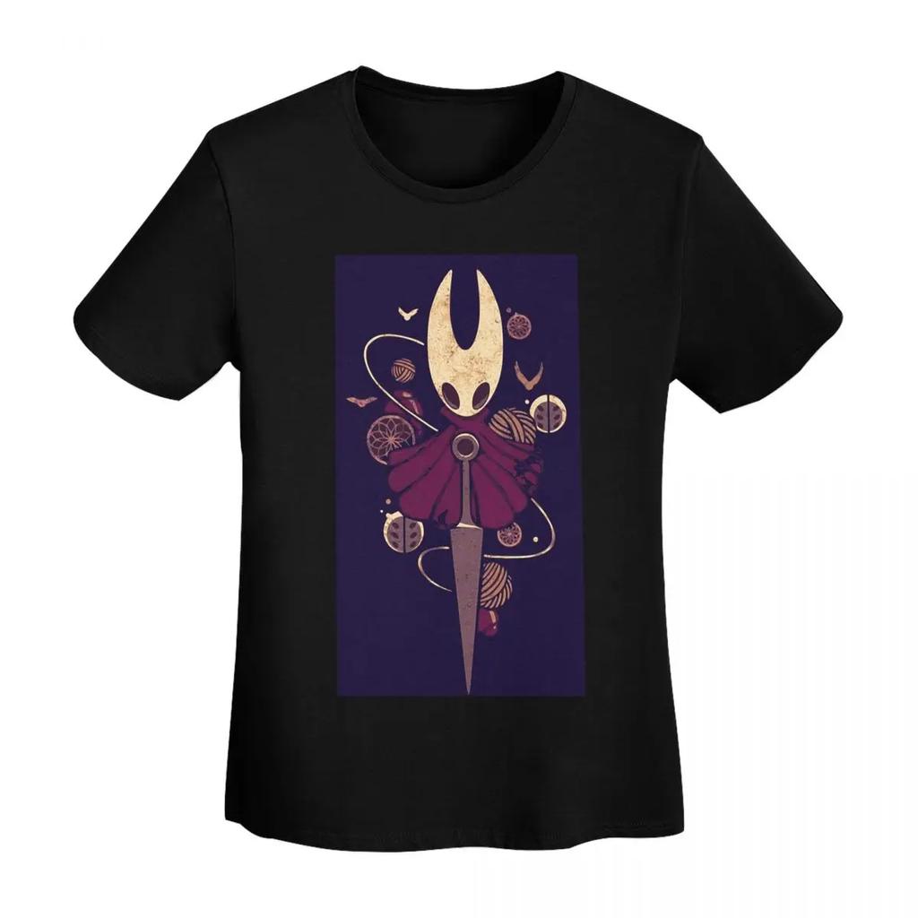 Hollow Knight T-Shirt Damen Kurzarm T-Shirts Rundhals Kleidung Baumwolle Sommer T-Shirts Streetwear