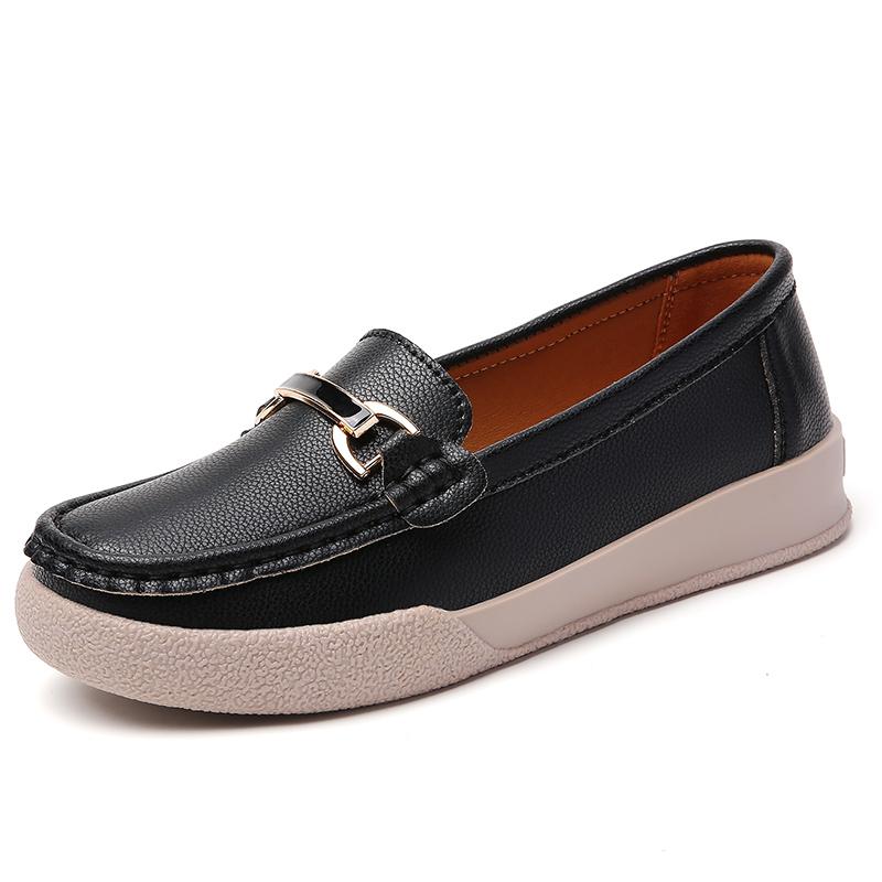 Women Moccasins Leather Shoes Driving Comfort Flats Casual Nurse Soft Minimalist Summer Breathable Shoes for Woman