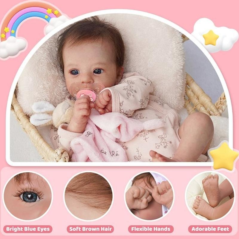 18in Collectible Cuddle Doll Soft Vinyls Caucasian Reborns Toy with Veins Kids and Grandma Best Companies Collector Toy