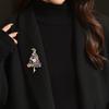Enamel Colorful Exquisite Rhinestones Christmas Tree Brooches Party Casual Clothing Accessories
