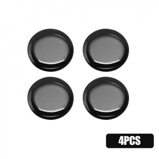 4pcs Black 20mm Car Door Lock Keyhole Protector Stickers Cover Trim Accessories
