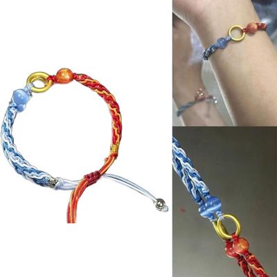 Φιλανθρωπικό Βραχιόλι Εμπνευσμένο από Anime Κόκκινο Μπλε Αντίθεση Μοντέρνο Πλεγμένο Βραχιόλι Για Ενθουσιώδεις Φίλους Anime Και Συλλέκτες