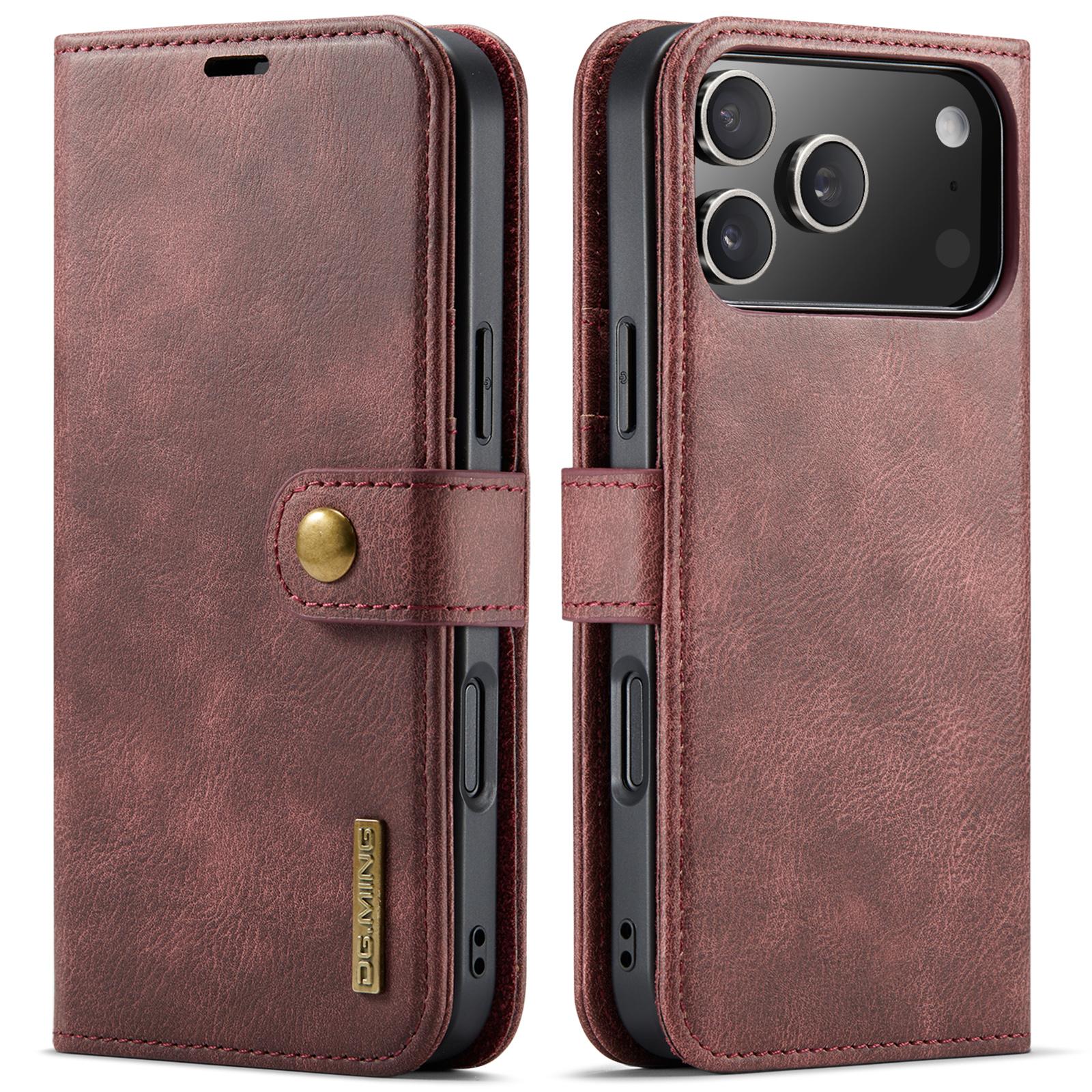

Съемный магнитный кожаный чехол-кошелек для IPhone 17 AIR 16E 15 14 Pro Max Plus 13 12 11 XS XR X с держателем для карт iPhone 13 Pro красный