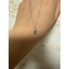 Used Platinum Emerald Diamond Necklace Pendant