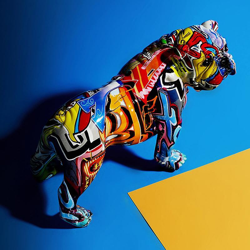 Home Modern Painted Colorful Dachshund Dog Decoration Wine Cabinet Office Decor Desktop Crafts