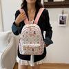 Schoolbag High-end Sense Large-capacity Cartoon Backpack Women's New Travel Shopping Leisure Bag College Student Class Schoolbag
