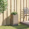 Plant Pot Grey 30x30x60 Cm Poly Rattan