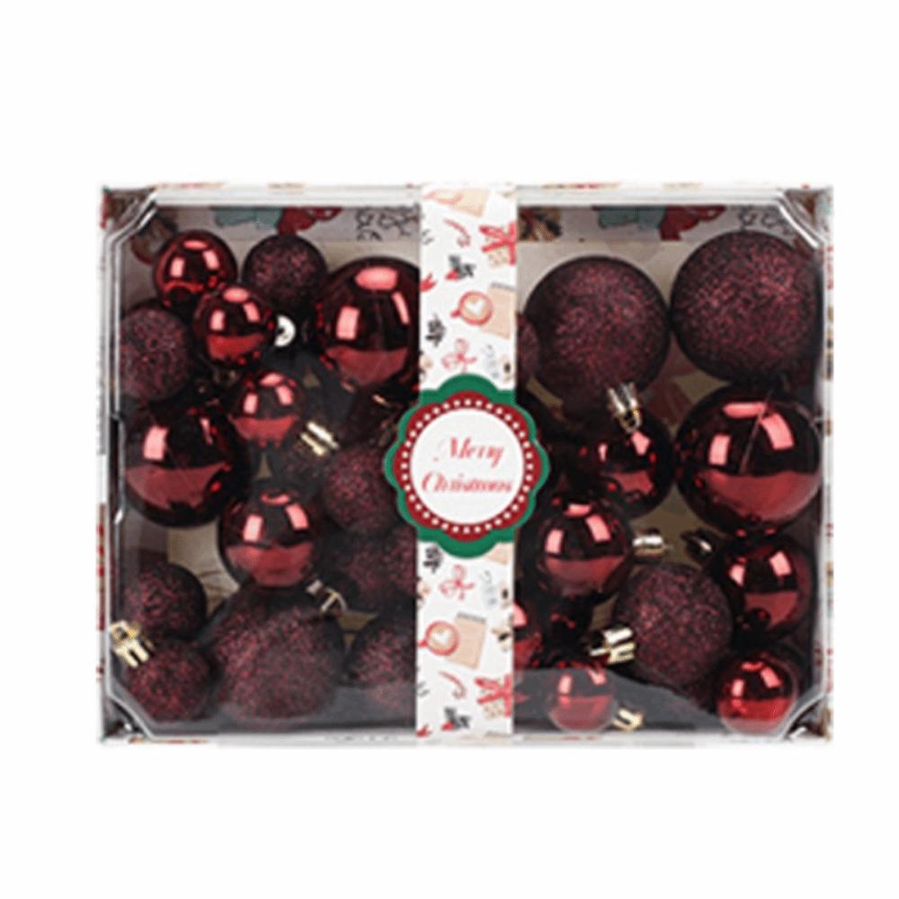 42Pcs 3/4/5cm Christmas Balls Set Creative Xmas Tree Pendants  Happy New Year Decoration