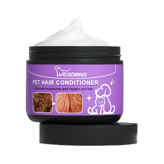 

50ml Pet Hair Cream Non-Irritating Ingredients Moisturize-Skin Fur Care Anti-Clumping Lightweight Puppy Hair Conditioner Grooming Treatment Supplies 50ML